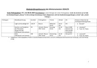 Termine Modulprüfungen (Klausuren, Testate, mündl. Prüfungen) WS 24_25 1. u. 2. Prüfungsphase