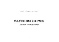 B.A. Begleitfach Leitfaden (Prüfungsordnung 2013)